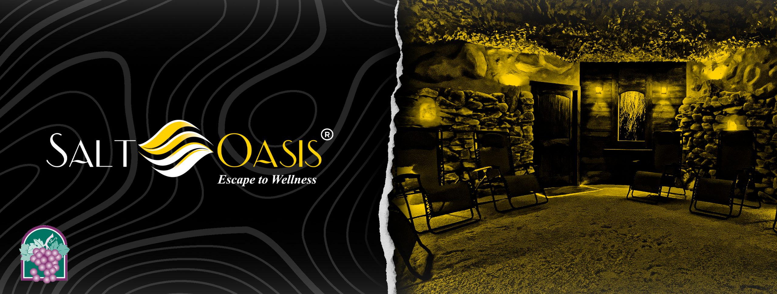 a black and yellow photo of a restaurant.